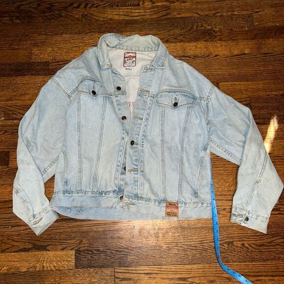 RARE LOONEY TUNES ACME TRADING I GROW MY OWN EMBROIDERED DENIM JACKET - Picture 1 of 7